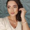 Colar Corrente Com Duas Pérolas Grandes - Image 2