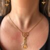 Colar com Pingente de Fé Folheado em Ouro 18k - Image 3
