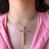 Colar com Cruz Folheado em Ouro 18k - Image 2