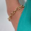 Pulseira Com Elo Oval Médio Folheados Em Ouro 18k - Image 2