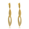 Brinco Grande de Folhas Sobrepostas Folheado em Ouro 18k