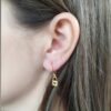 Brinco Duo Argolinha Chave e Cadeado Folheado em Ouro 18k - Image 2
