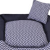 Cama Pet Cachorro Ou Gato Chevron Azul Tam: G - Image 4