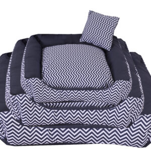 Cama Pet Cachorro Ou Gato Chevron Azul Tam: G - Image 3
