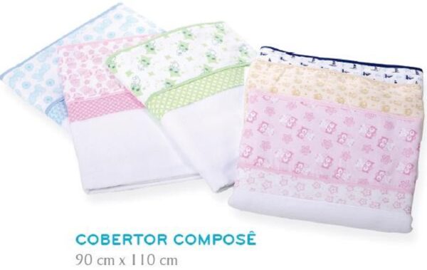 Cobertor para bebê 90X 1,10 cm - Neutro