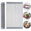 Escorredor de Pia Dobravel Portatil Aço Inox Tamanho:47x30 G