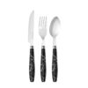 Jogo Kit de Talheres Estilo Marmorizado Utensílios Cor:Branco - Image 2