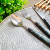 Jogo Kit de Talheres Estilo Marmorizado Utensílios Cor:Branco - Image 3