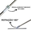 Rodo Vassoura Silicone Multifuncional Cabo Extensor - Image 5