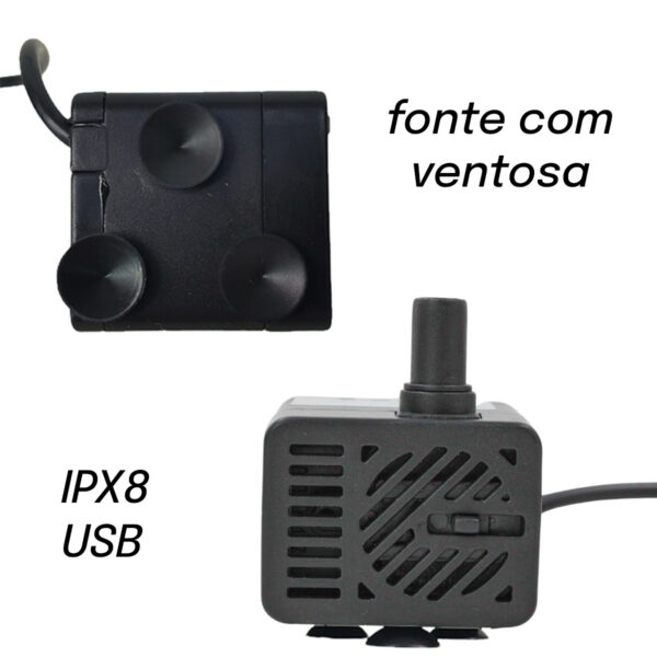 Fonte Bebedouro Gatos Cães Automatico Com Filtro USB Bivolt 2,5 Litro Cor:Branco - Image 3