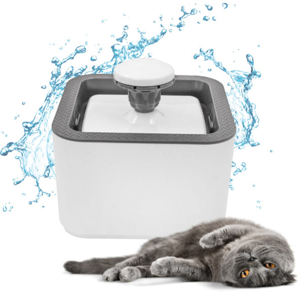 Fonte Bebedouro Gatos Cães Automatico Com Filtro USB Bivolt 2,5 Litro Cor:Branco - Image 2
