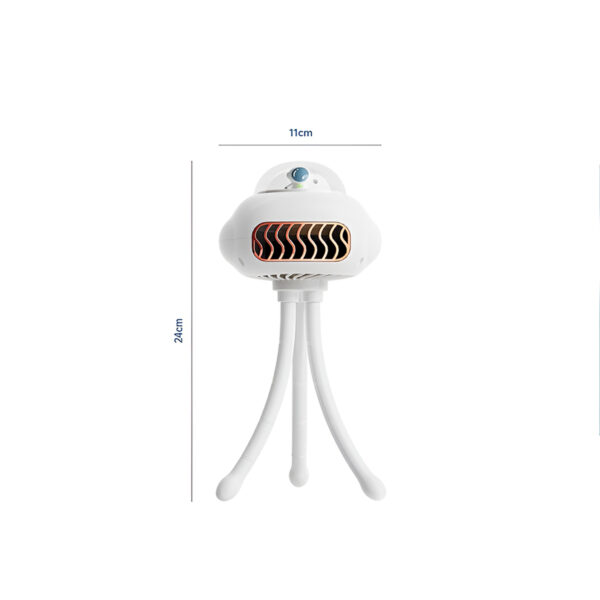 Mini Ventilador Elétrico Portátil Flexível Polvo Cor:Branco - Image 3