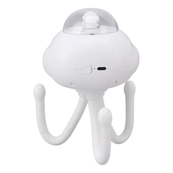 Mini Ventilador Elétrico Portátil Flexível Polvo Cor:Branco - Image 4