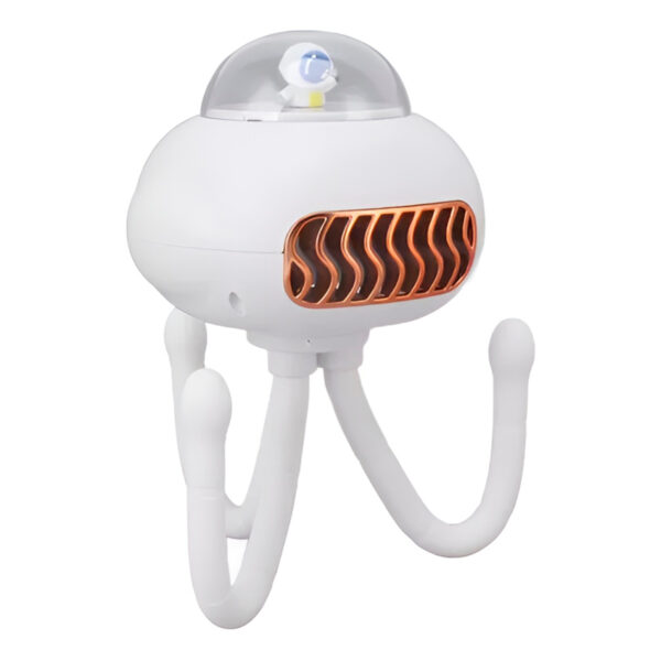 Mini Ventilador Elétrico Portátil Flexível Polvo Cor:Branco - Image 5