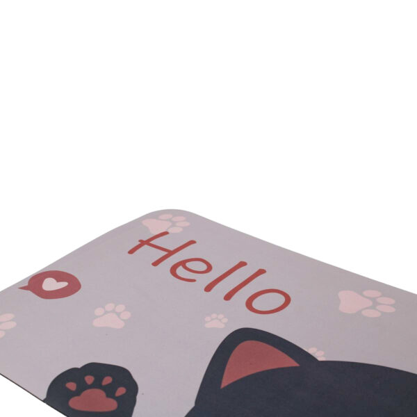 Tapete Secagem Rapida Retangular Estampado :Gato - Image 3