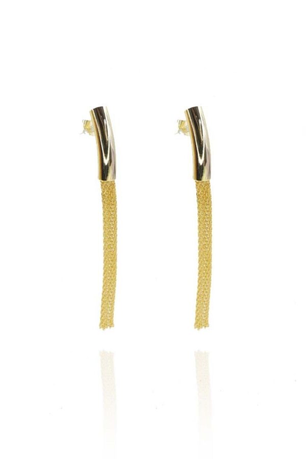 Brinco Fio Grosso Trabalhado Folheado A Ouro 18k