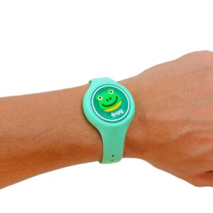 Pulseira Relogio Infantil Anti Mosquito Repelente Figurinhas Cor:Verde