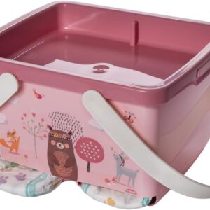 Organizador Porta Fraldas Descartáveis Decorado Menina Plasútil