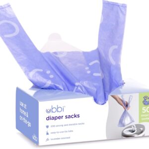 Sacos de lixo para fraldas descartáveis Ubbi, aroma de lavanda, 200 unidades