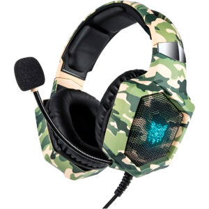 Fone Over Ear Gamer Profissional Headset Luz LED com Fio