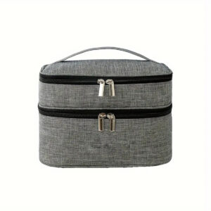 Necessaire Viagem Dupla Organizador Cor: Cinza