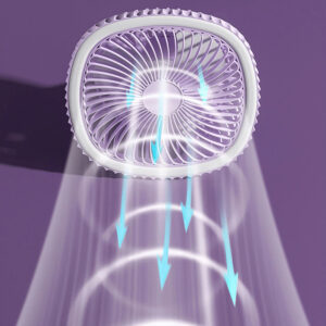 Mini Ventilador  Mesa Luz Ring Light Usb Portátil Cor:Rosa