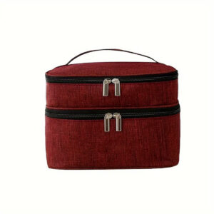 Necessaire Viagem  Dupla Organizador  Cor: Vinho