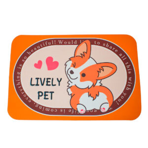 Tapete Secagem Rapida  Retangular Estampado:Raposa Laranja