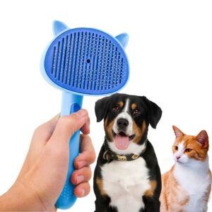 Tira Pelos Pet Rasqueadeira Removedor Gato Cachorro Cor:Azul