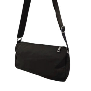 Bolsa Lateral Alça Grossa Transversal Casual Cor:Preto
