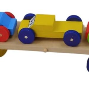 Caminhão Carreta Cegonha Em Madeira Brinquedo Lúdico