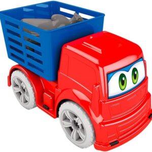 GGB Plast Carrinho de Brinquedo Mini Frota Boiadeiro Vermelho