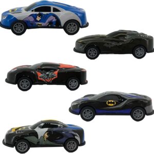 Candide, Kit Mini Carrinhos de Brinquedo, Batman, Função Pullback - 5 unidades