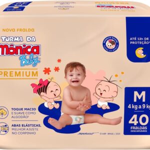 Turma da Mônica Baby Premium Econômica M 40 Unidades
