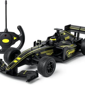 Carrinho Controle Remoto Recarregável Fórmula 1, 4 Funções, Luz, Bateria USB, Brinquedo Infantil