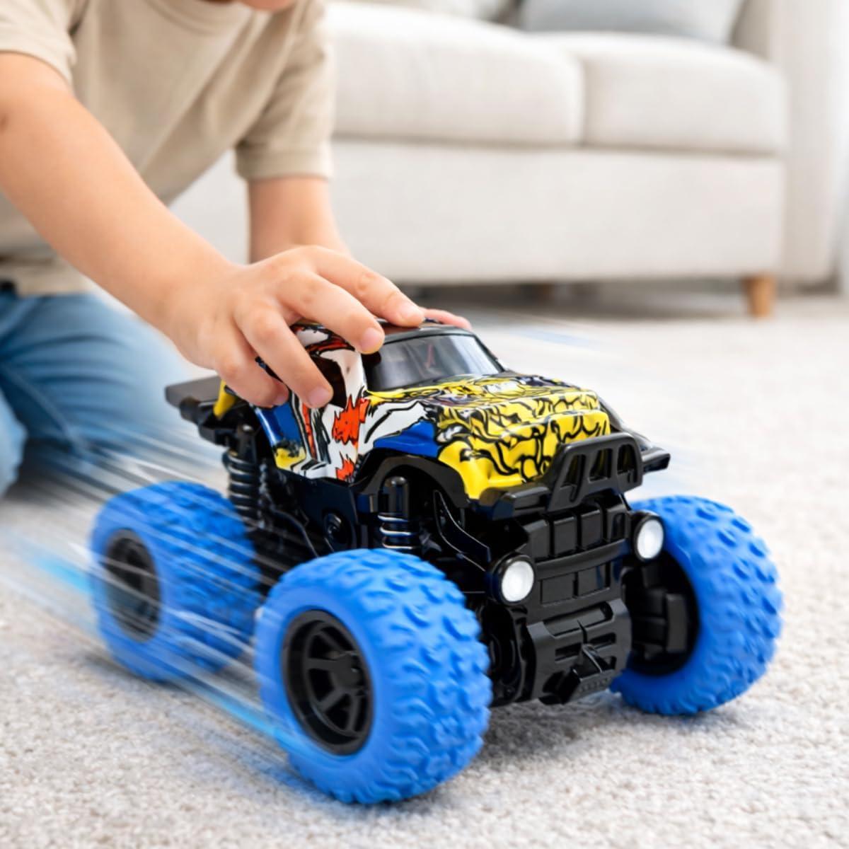 Carrinho Monster Truck Infantil com Rodas Grandes
