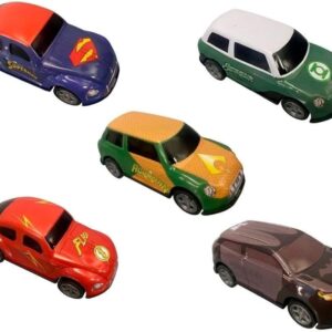 Candide, Kit Mini Carrinhos de Brinquedo, Liga da Justiça, Função Pullback - 5 unidades