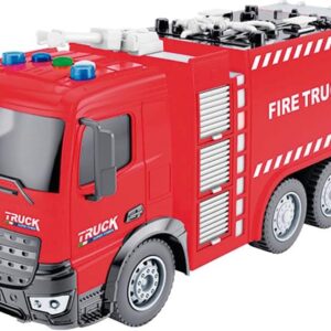 Zippy Toys, Brinquedo Caminhão de Bombeiro com Esguicho, Fricção, Luz e Som