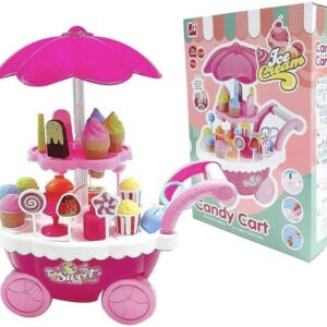 Brinquedo Carrinho de Sorvete com Luz e Som Ice Cream Candy Cart