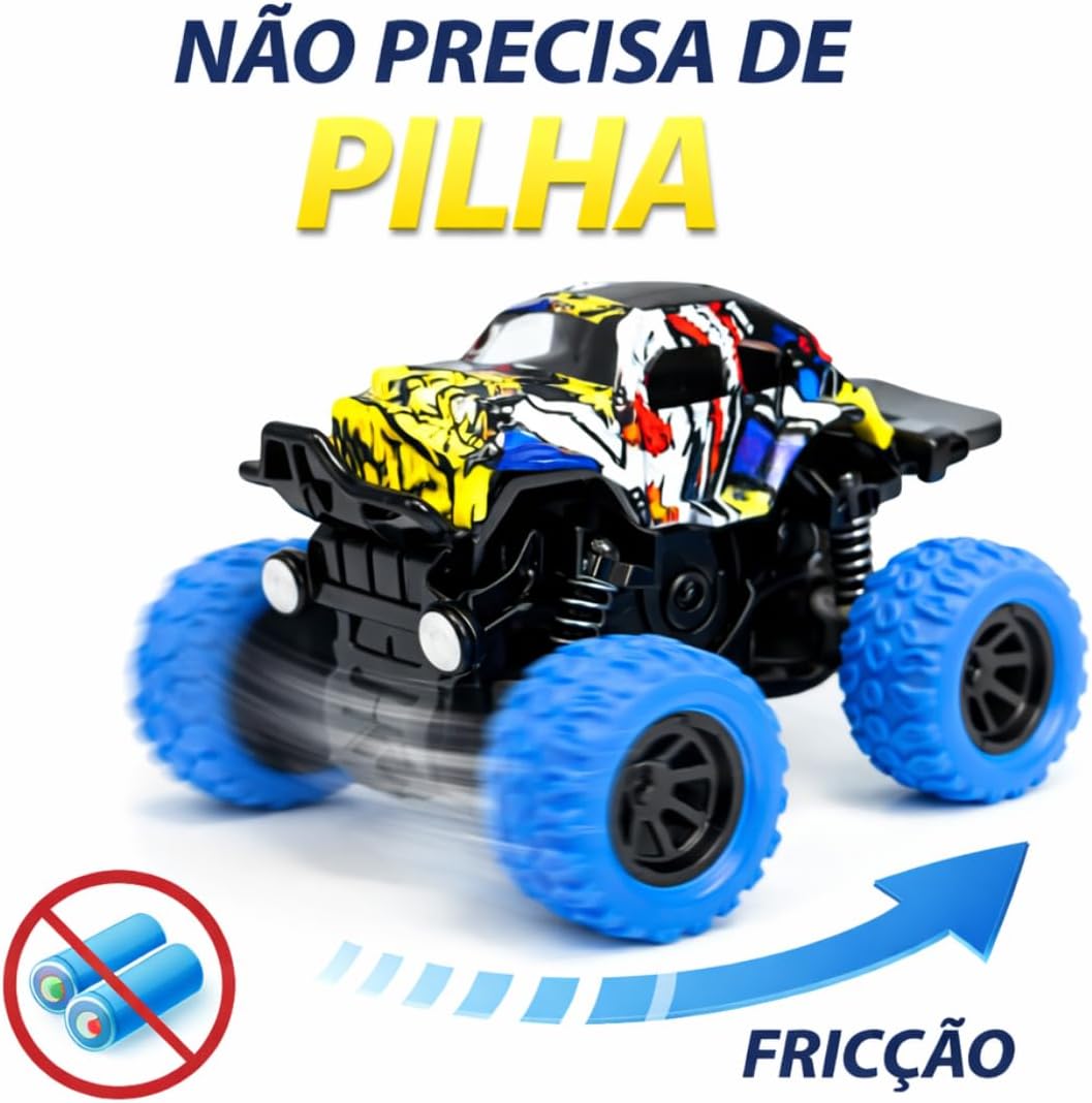 Carrinho Monster Truck Infantil com Rodas Grandes