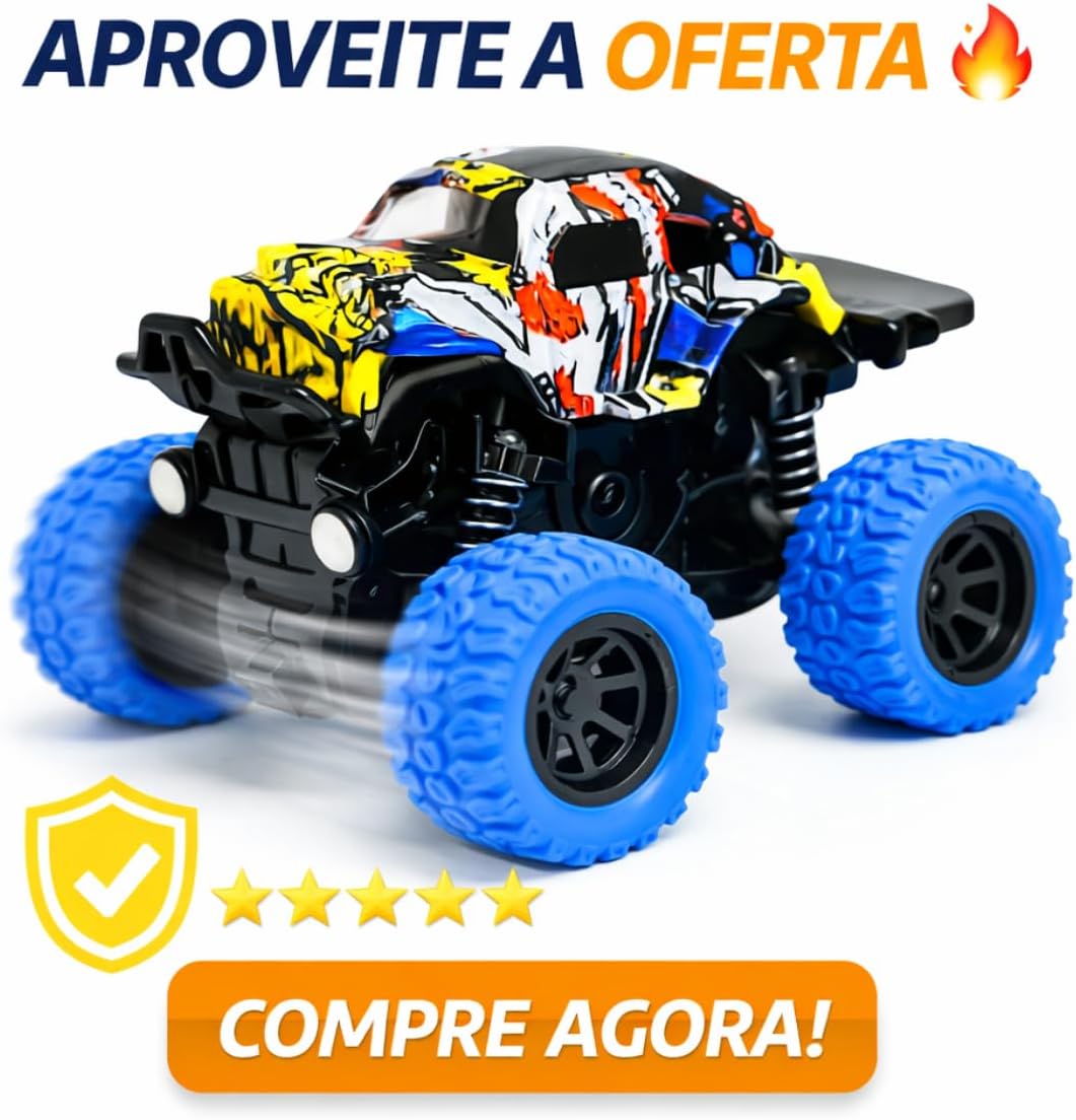 Carrinho Monster Truck Infantil com Rodas Grandes