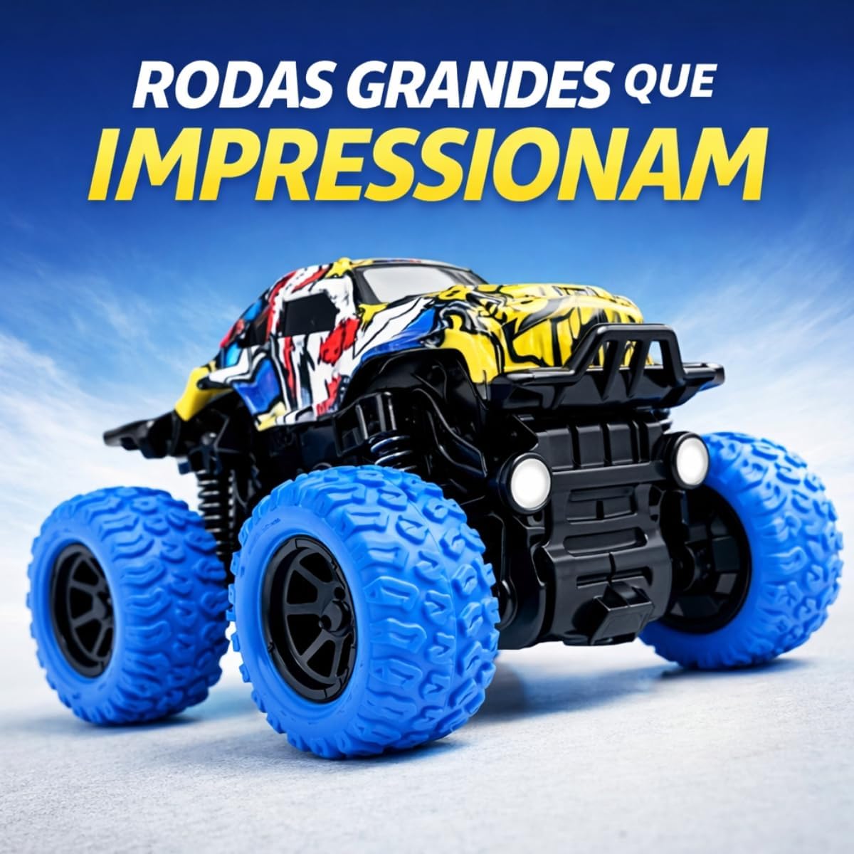 Carrinho Monster Truck Infantil com Rodas Grandes