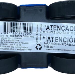 GGB Plast Carrinho de Brinquedo Mini Frota Guincho Amarelo e Branco