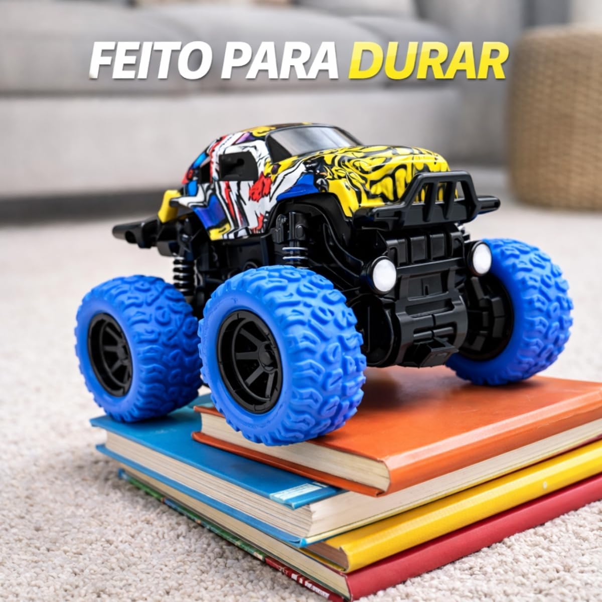 Carrinho Monster Truck Infantil com Rodas Grandes