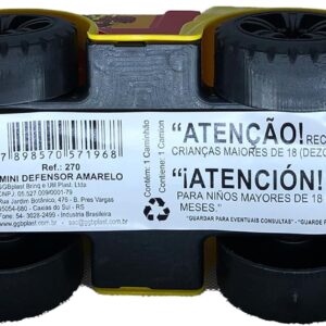 Carrinho Mini Defensor Amarelo, GGB Plast