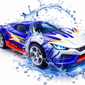 Carrinho que Muda de Cor na Água Morna, Mini Carro 1:64, Transformação Mágica com Água, Brinquedo Surpresa Infantil (Azul Tempestade)