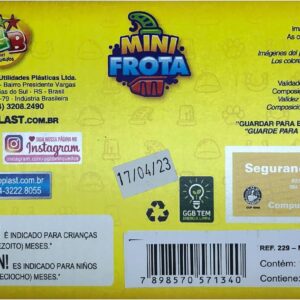 GGB Plast Carrinho de Brinquedo Mini Frota Resgate Vermelho e Branco