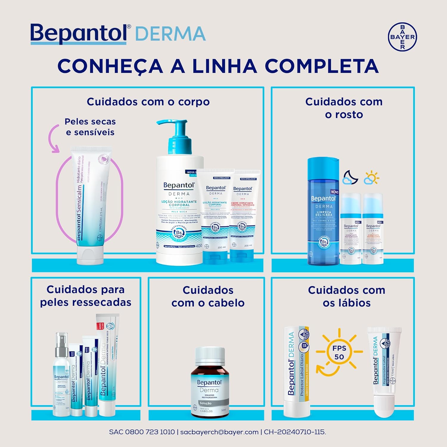 Bepantol Derma Protetor Labial Diário, Hidratante Labial FPS 50, Lábios Normais a Secos, 4,5g - Imagem 6