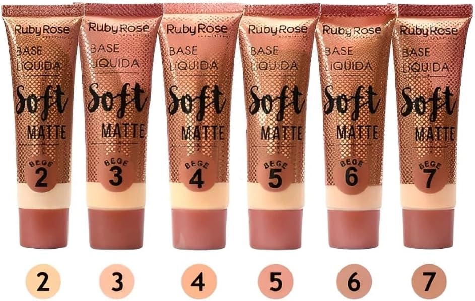 Base Líquida Facial Soft Matte, Cor Bege, Tons 02 ao 07 (02)