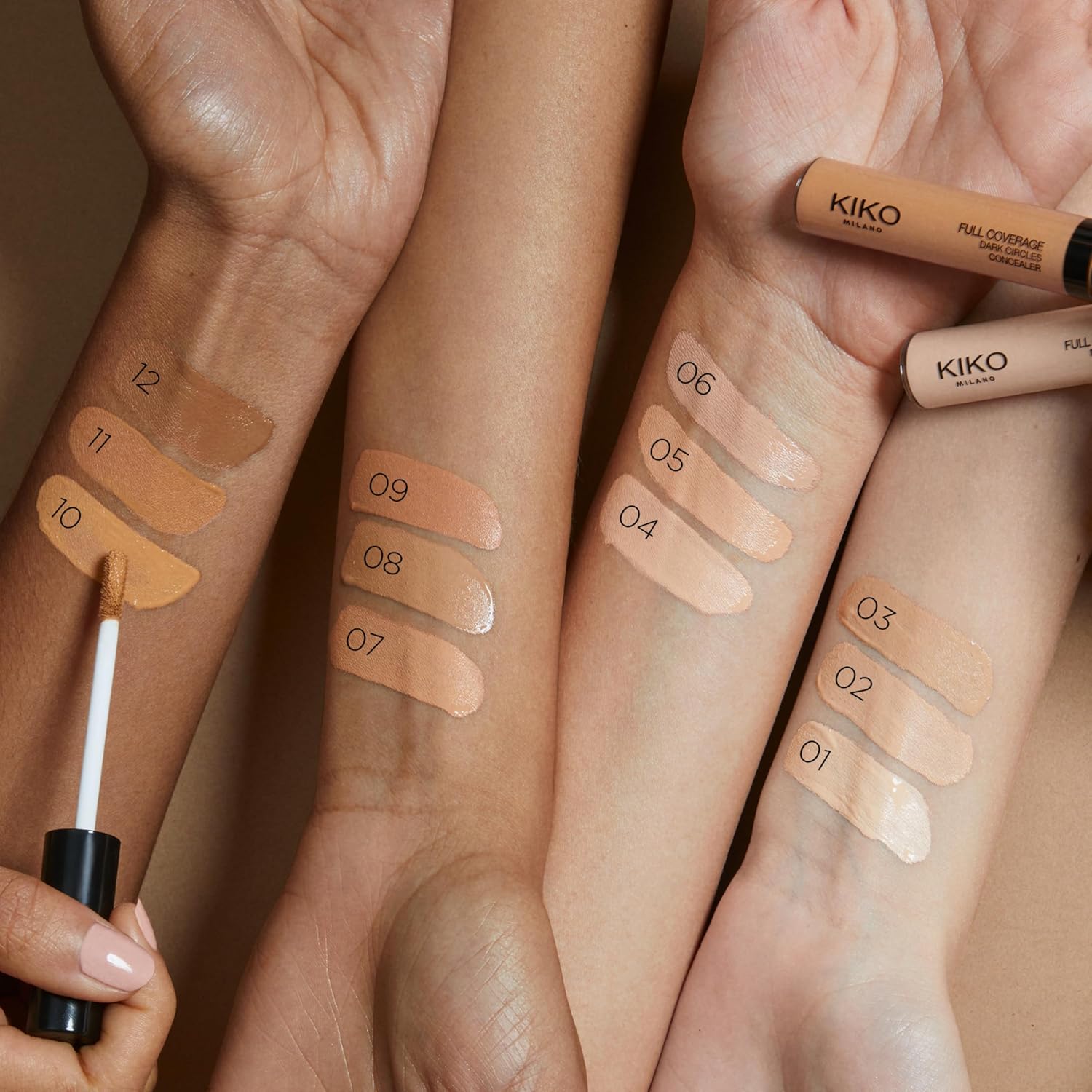 KIKO MILANO, Full Coverage Dark Circles Concealer, Corretivo Para Olhos, Cor - Imagem 3